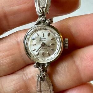 10k white gold GP Vintage  JACQUES MONNAT  Swiss Hand Winding 17 Jewel Watch